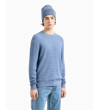 Armani Exchange Blue crew neck jumper