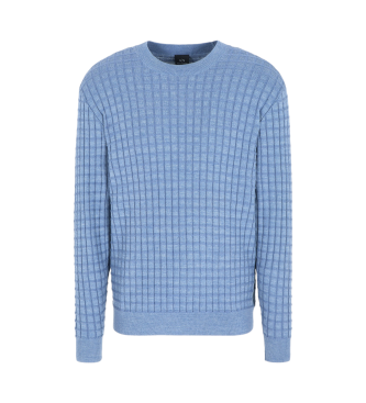 Armani Exchange Blue crew neck jumper