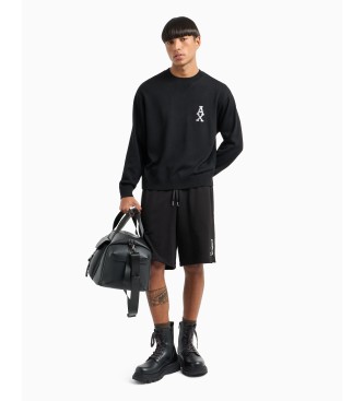 Armani Exchange Black crew neck jumper