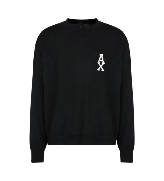 Armani Exchange Black crew neck jumper