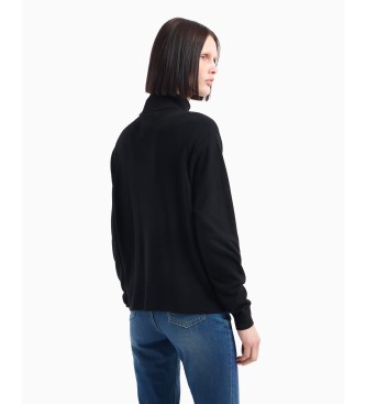 Armani Exchange Pullover black soft yarn