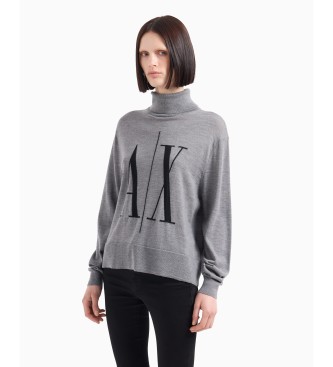 Armani Exchange Soft grey yarn jumper