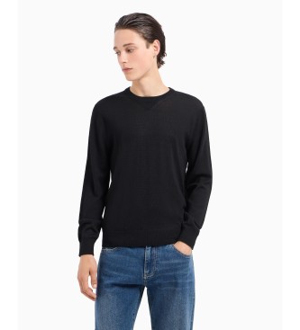 Armani Exchange Maglia nera in filo morbido