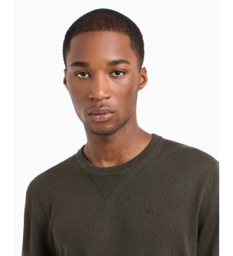 Armani Exchange Jumper soft green yarn