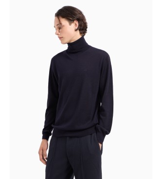 Armani Exchange Navy turtleneck jumper