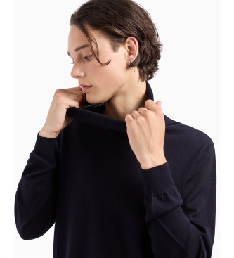 Armani Exchange Navy turtleneck jumper