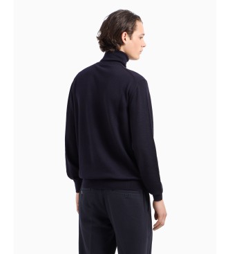 Armani Exchange Navy turtleneck jumper