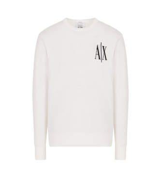 Armani Exchange Pull en maille blanche