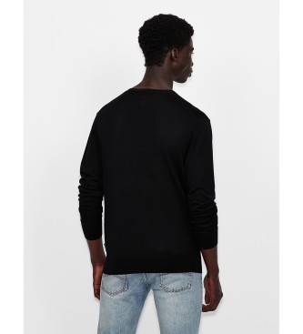 Armani Exchange Logo-Pullover schwarz