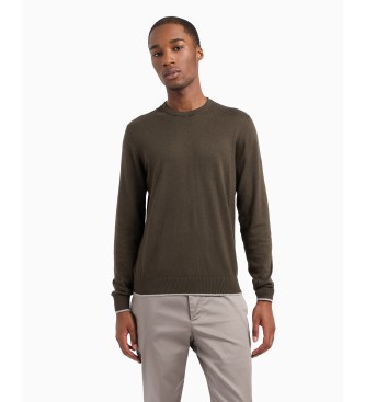 Armani Exchange Jumper soft green yarn