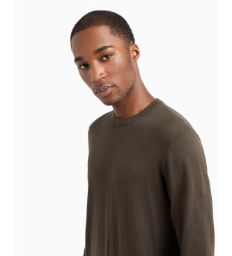 Armani Exchange Jumper soft green yarn