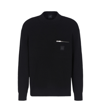 Armani Exchange Black crew neck jumper