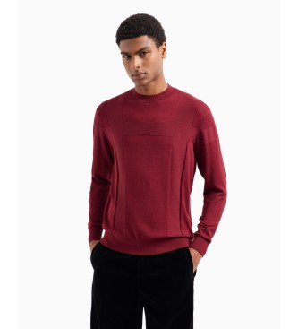 Armani Exchange Maroon long sleeve jumper