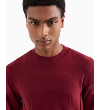 Armani Exchange Maroon long sleeve jumper