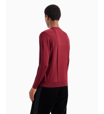 Armani Exchange Kastanienbrauner langrmeliger Pullover