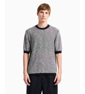 Armani Exchange Granatowa koszulka Piquet