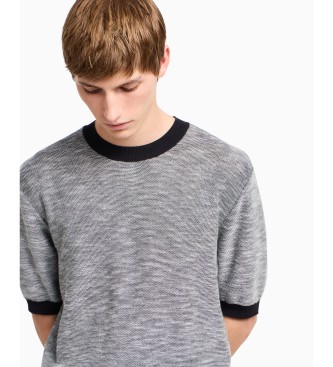 Armani Exchange Granatowa koszulka Piquet
