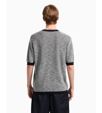Armani Exchange Granatowa koszulka Piquet