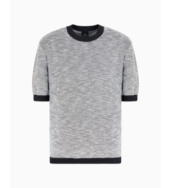 Armani Exchange Granatowa koszulka Piquet