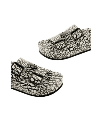 Armani Exchange Sorte sandaler med logo