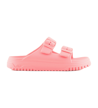 Armani Exchange Chanclas monobloque rosa