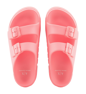 Armani Exchange Pink monoblock flip-flops