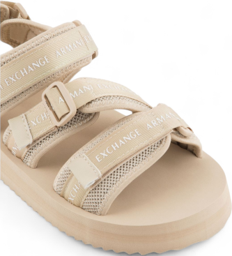 Armani Exchange Beige strappy sandals