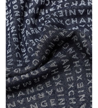 A|X Armani Exchange Sjaal Jaquard Logo blauw