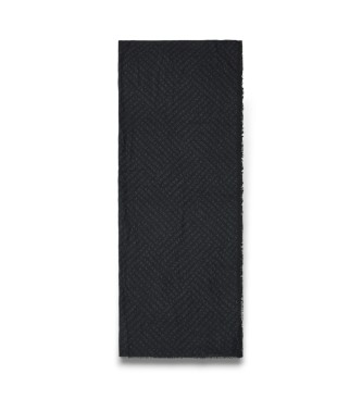 A|X Armani Exchange Foulard en jacquard avec logo noir