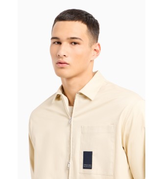 Armani Exchange Camicia in twill beige