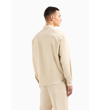 Armani Exchange Camicia in twill beige