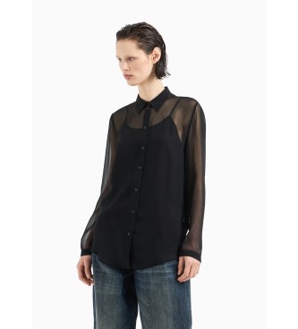 Armani Exchange Maglia ASV in chiffon Nera