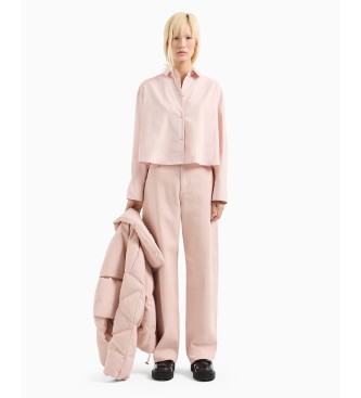 Armani Exchange Langrmet skjorte med drop shoulder pink