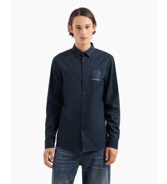 Armani Exchange Long sleeve navy shirt