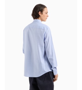 Armani Exchange Camisa De Manga Larga azul