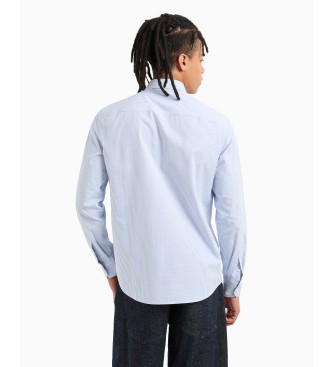 Armani Exchange Camicia blu a maniche lunghe