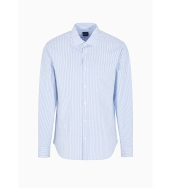 Armani Exchange Camisa De Manga Larga azul