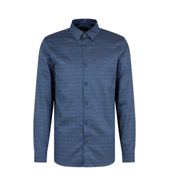 Armani Exchange Camisa de manga comprida azul-marinho