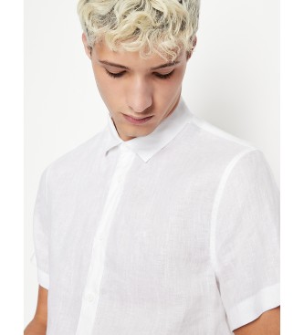 Armani Exchange Camicia in lino bianco