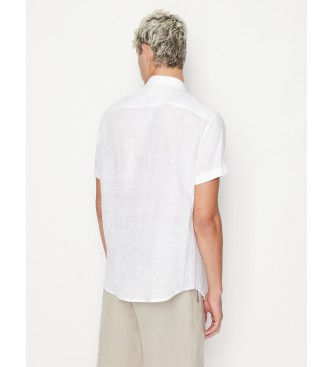 Armani Exchange Camisa de linho branca
