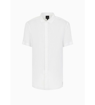 Armani Exchange Camisa Lino blanco
