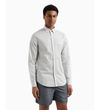 Armani Exchange Camisa de manga comprida branca