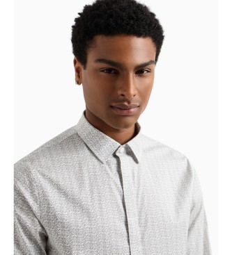 Armani Exchange Camisa de manga comprida branca