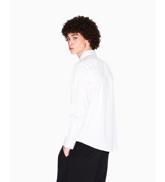 A|X Armani Exchange Elastyczna koszula w kolorze białym