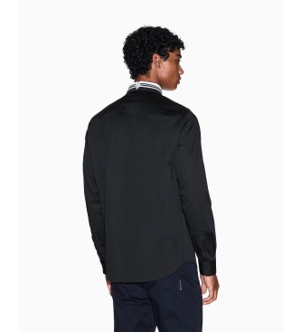 A|X Armani Exchange Rozciągliwa koszula w kolorze granatowym