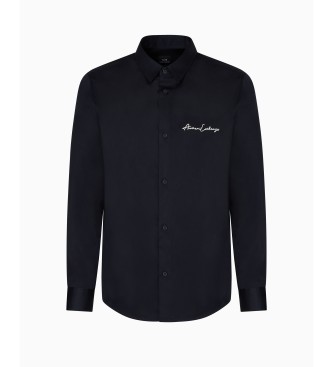 A|X Armani Exchange Rozciągliwa koszula w kolorze granatowym