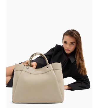 Armani Exchange Borsa della spesa beige