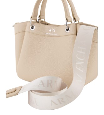 Armani Exchange Minimalistyczna beżowa torba