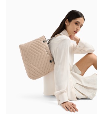 Armani Exchange Borsa a catena color carne