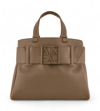 Armani Exchange Borsa della spesa color talpa